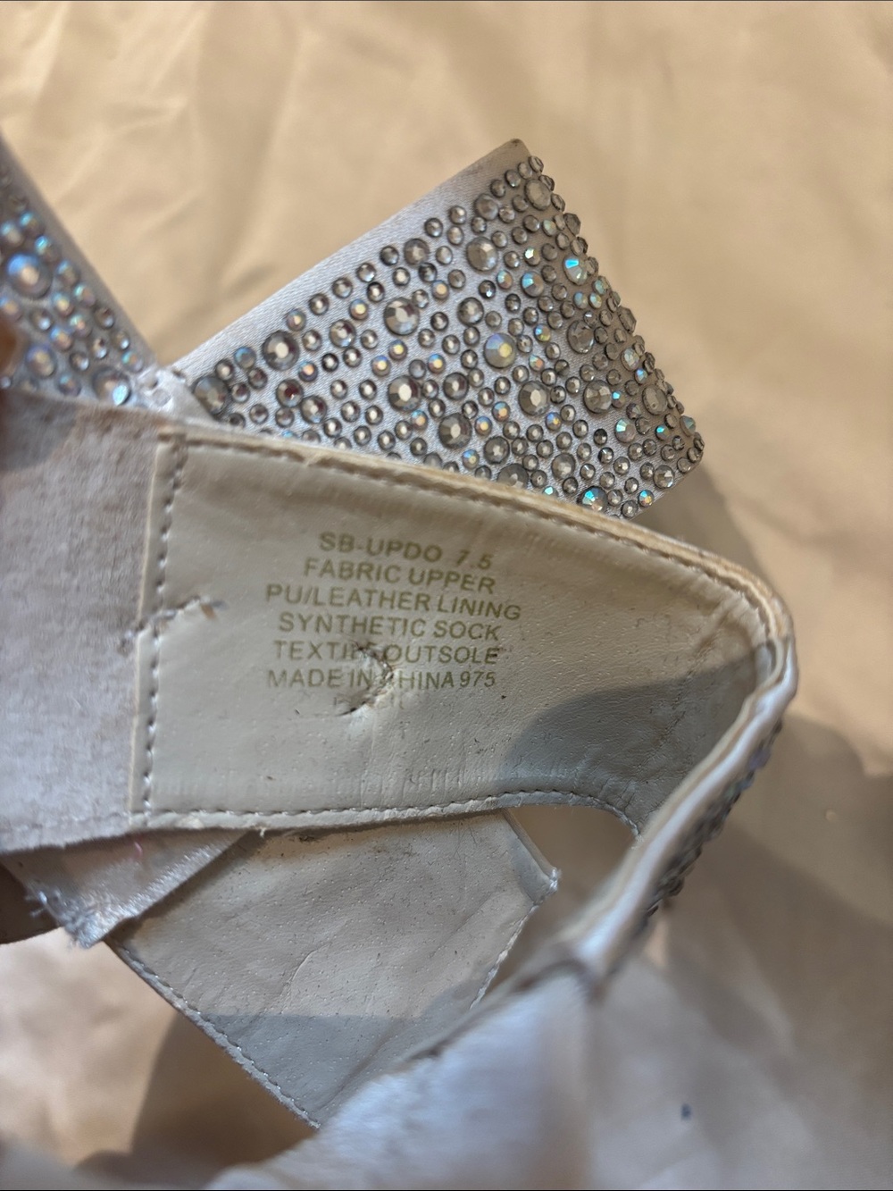 Betsey Johnson Silver Rhinestone Strappy High Heel Sandals - Picture 4 of 13